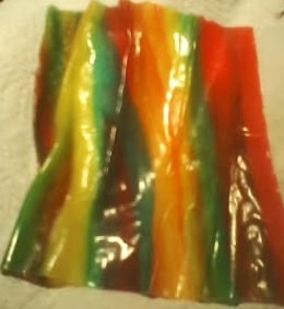 Fruit Roll Ups Unraveled and Spread Out