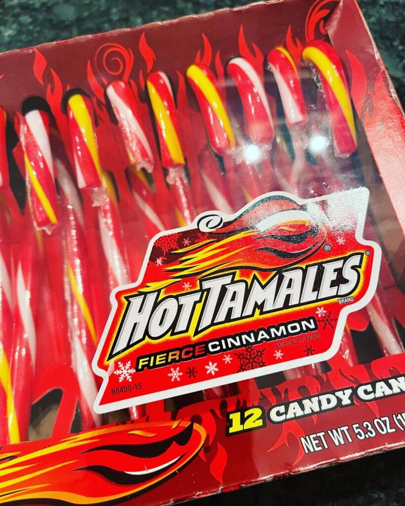 Hot tamales candy canes