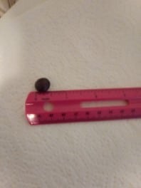 Skittle with a ruler