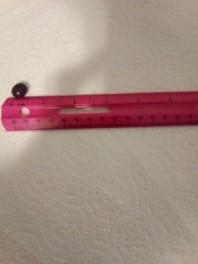 Skittle with ruler