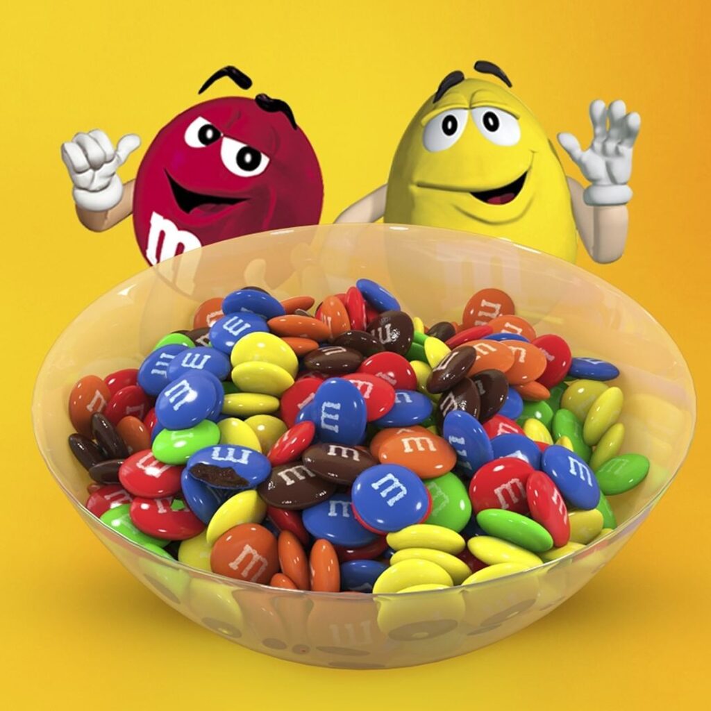 m&ms in bowl