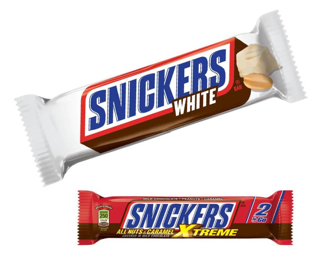 Snickers White and Snickers Xtreme