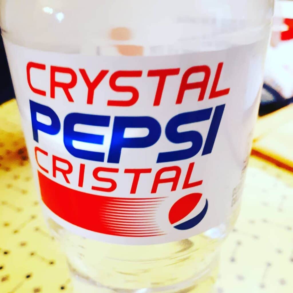 Crystal Pepsi Close up
