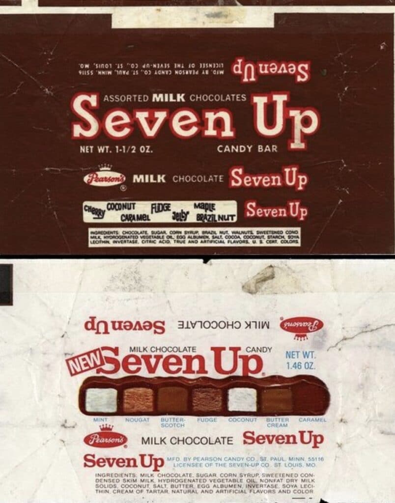 Seven Up candy bar wrapper