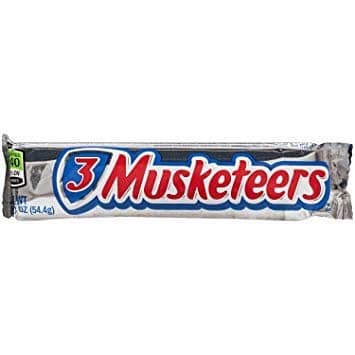 Packaging 3 Musketeers Candy bar