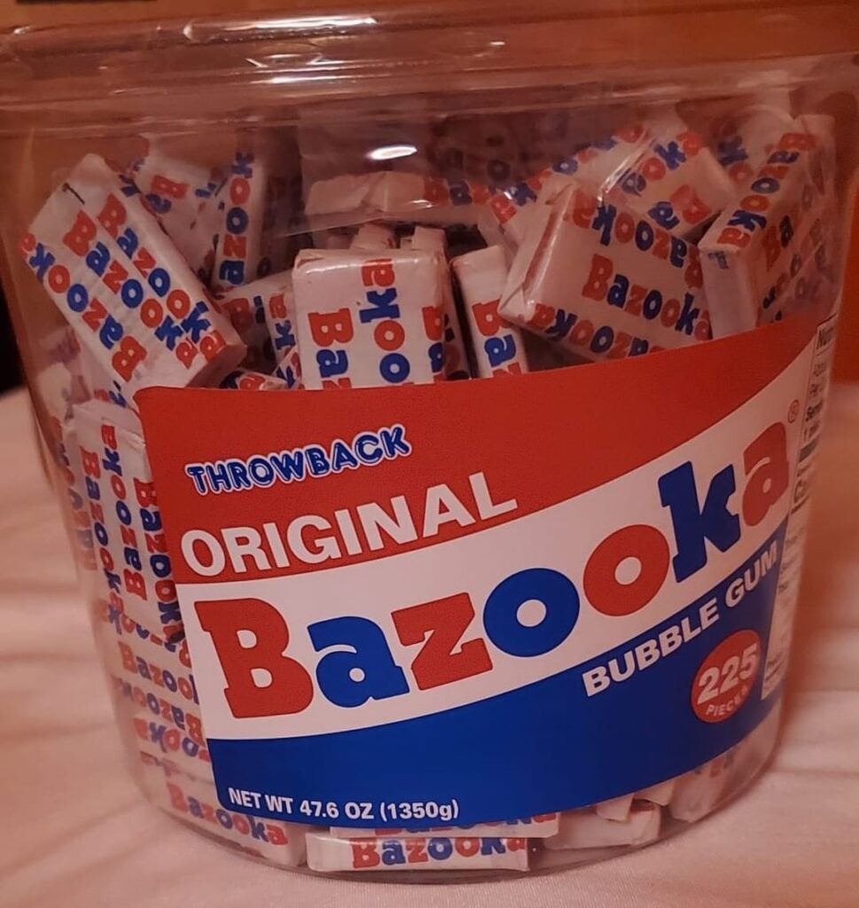 Tub of Bazooka Bubble Gum