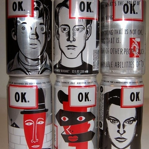 OK Soda cans