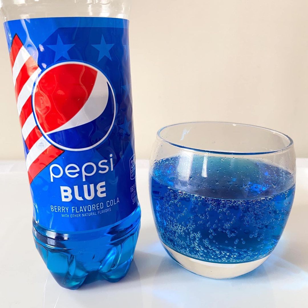 PEPSI COLA CLEAR BLUE FACE 1990'S RELEASED 