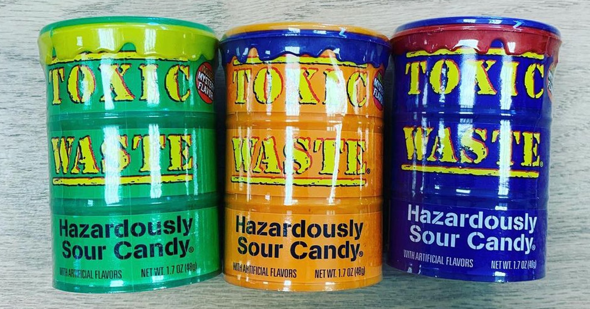 TOXIC WASTE | 3-Pack Toxic Waste Original Yellow Drums of Assorted Sour  Candy - 5 Flavors: Apple, Watermelon, Lemon, Blue Raspberry, and Black  Cherry