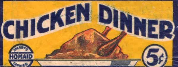Chicken Dinner Candy Bar Logo