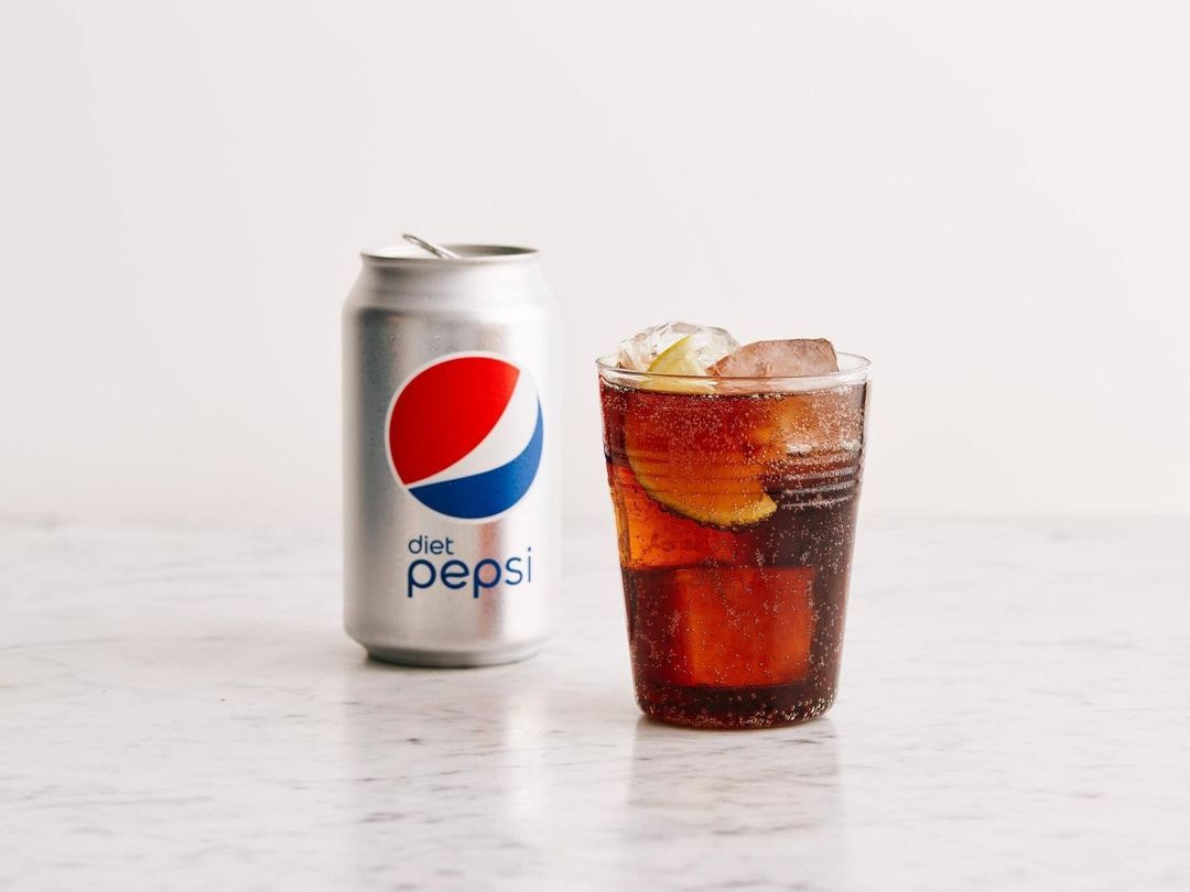 Diet Pepsi Can and Glass