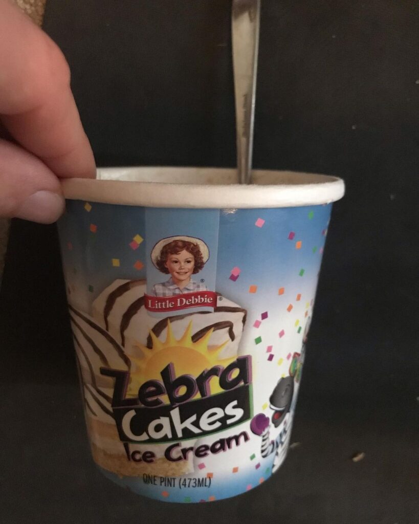 Zebra Cakes Ice Cream