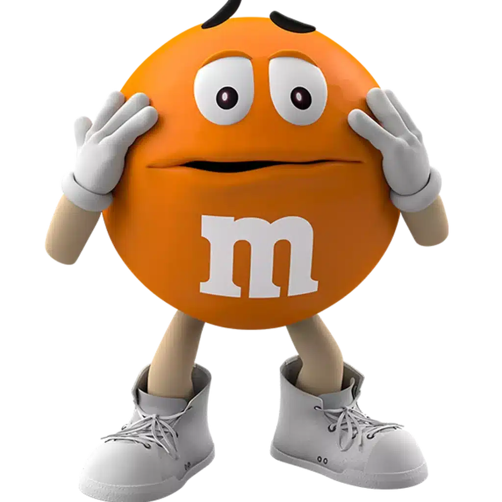 Orange M&M Character
