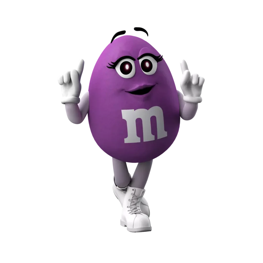 Purple M&M Character